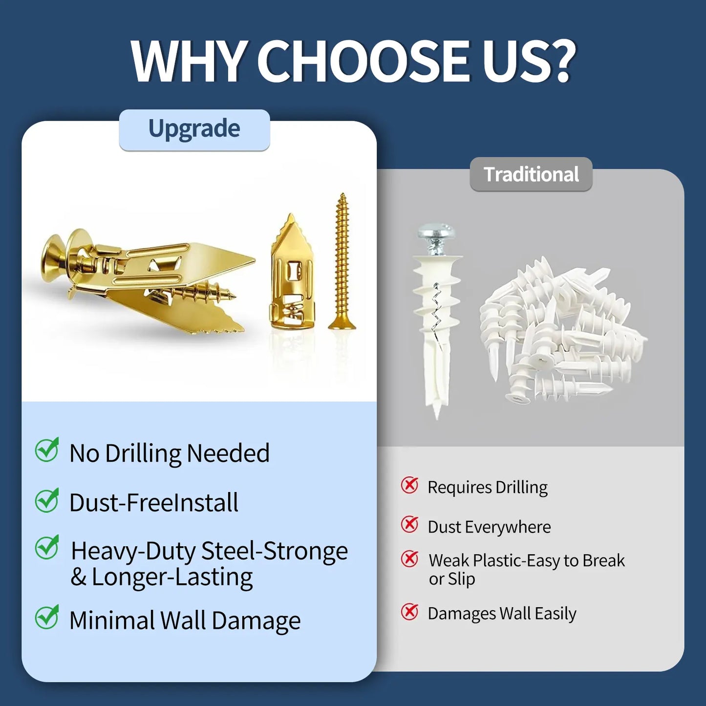 🔥 50% OFF 80-Set Self-Drilling Wall Anchor Pack 🛠️ More Projects, Better Value