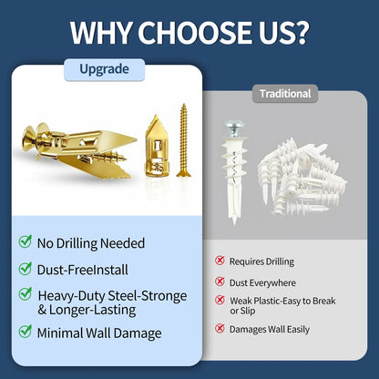 🔥 50% OFF 80-Set Self-Drilling Wall Anchor Pack 🛠️ More Projects, Better Value