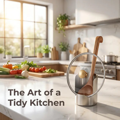. 🍳 50% OFF Stainless Steel Utensil Holder – Keep Your Kitchen Counter Clean & Organized