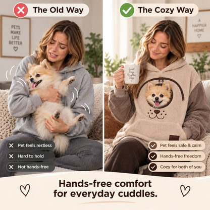 🐾Cozy Pet Carrier Hoodie — Built-In Pouch for Cats & Small Dogs