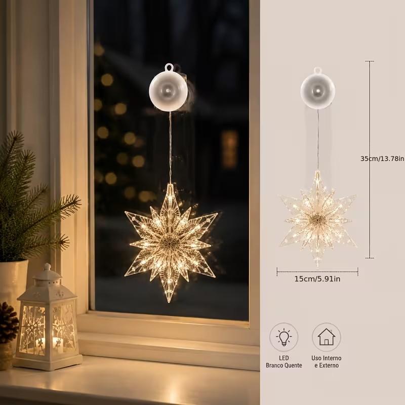 ❄️ DIY Christmas Snowflake Window Lights – Battery-Powered Festive Window Decorations