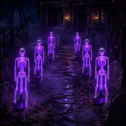 💀 Solar Skeleton Yard Stake – Halloween Outdoor Decor