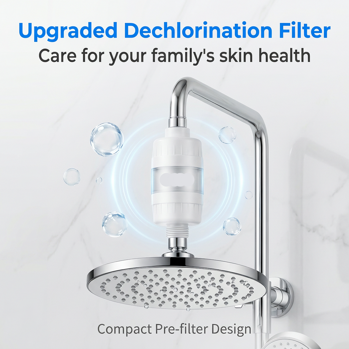 🔥Last day for 50% off💧Home water purifier shower head pre-filter with replaceable PP cotton filter