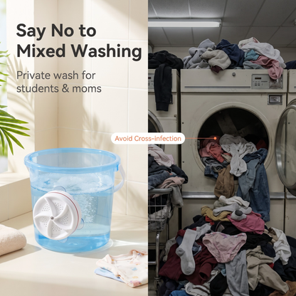 🔥LIMITED-TIME 50% OFF! 🌀 Portable Ultrasonic Vortex Turbine Mini Washing Machine💧