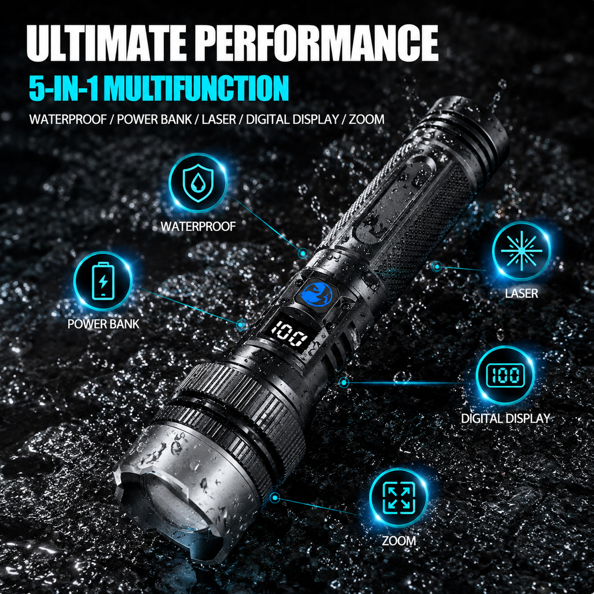 🔦High-power flashlight