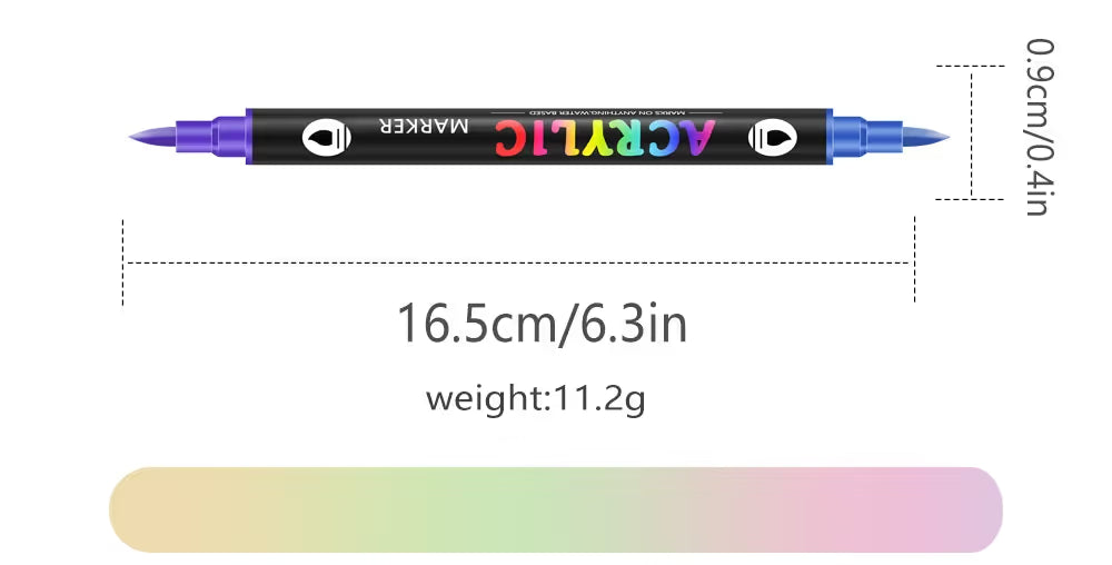 Dual Tip Acrylic Paint Pen Marker - 24/48/72/120Colors