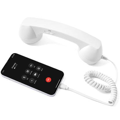 ☎️ 50% OFF Retro Wired Phone Handset – Classic Calls for Your Smartphone