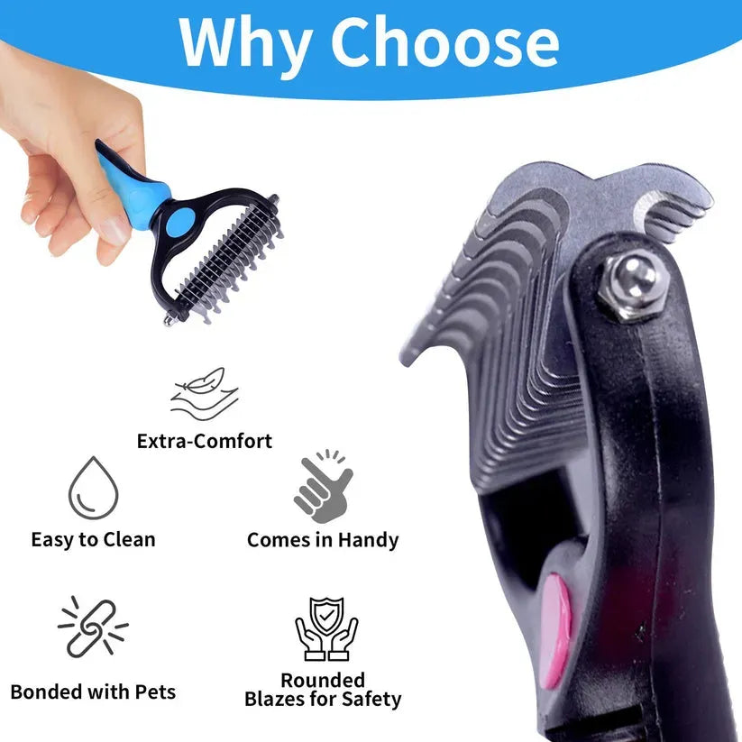 🐾 50% OFF Pet Grooming & Deshedding Brush – Gentle Loose Hair Removal for Easy Everyday Grooming