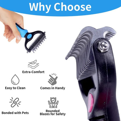 🐾 50% OFF Pet Grooming & Deshedding Brush – Gentle Loose Hair Removal for Easy Everyday Grooming