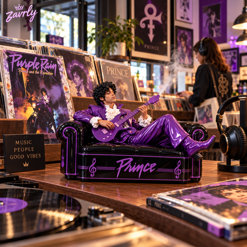 🎸✨ Purple Guitarist Mist Diffuser – Iconic Music-Inspired Decor with Glowing Purple Light & Soothing Mist 💜