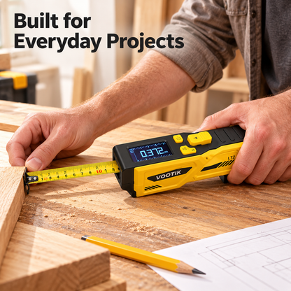 🔥 VOOTIK 3-in-1 Digital Tape Measure – Laser Alignment & Magnetic Design