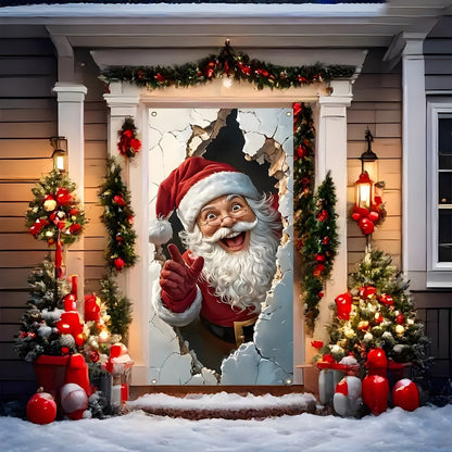 🎅 🚪Santa & Reindeer Christmas Door Cover