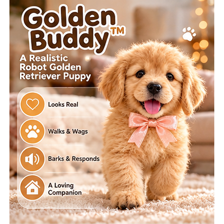 🎄49% OFF — 🐕Golden Buddy™ Lifelike Golden Retriever Robot Puppy 🐾