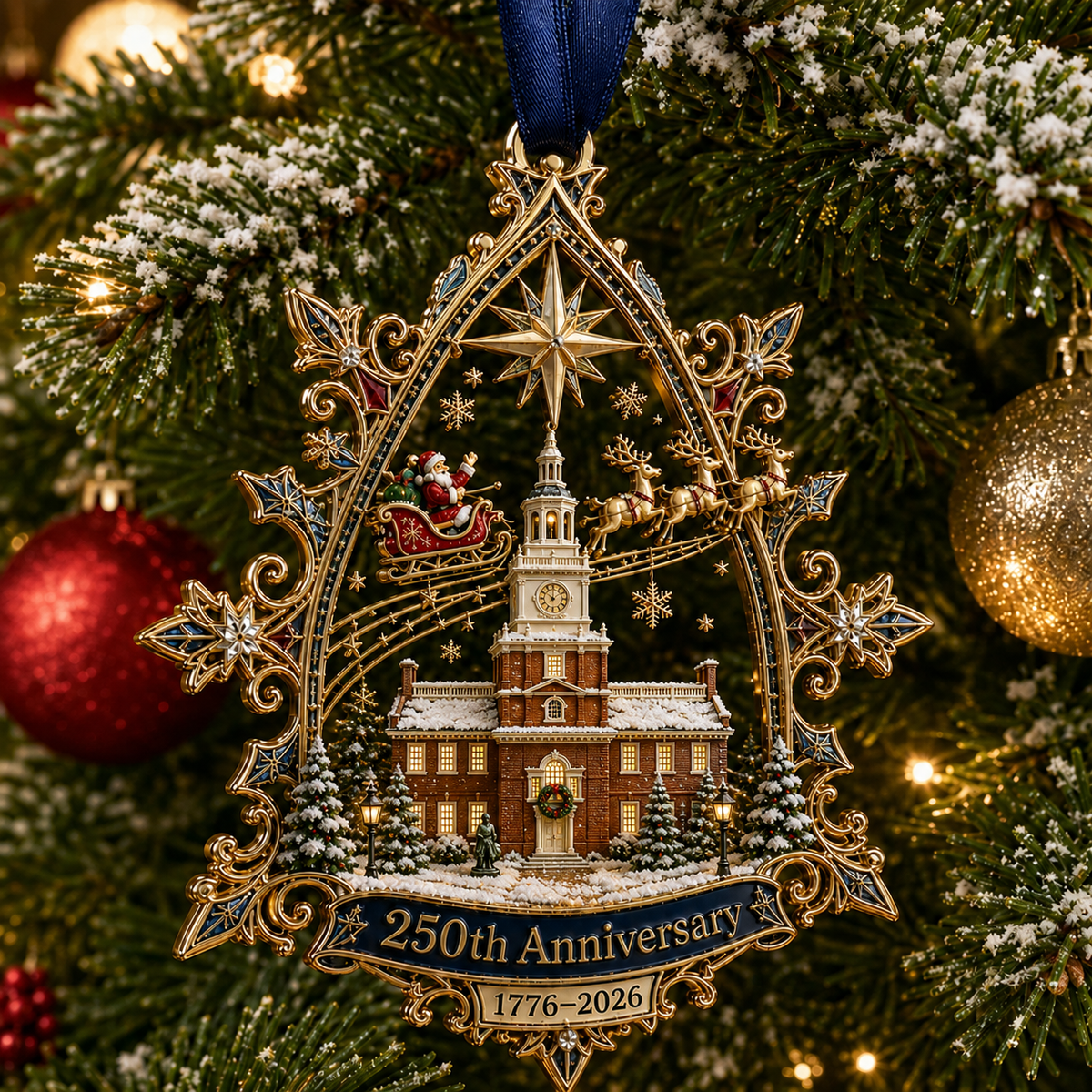🔥250250th Anniversary: Santa Flying Over the White House on a Snowy Nightth Anniversary: Santa Flying Over the White House on a Snowy Night