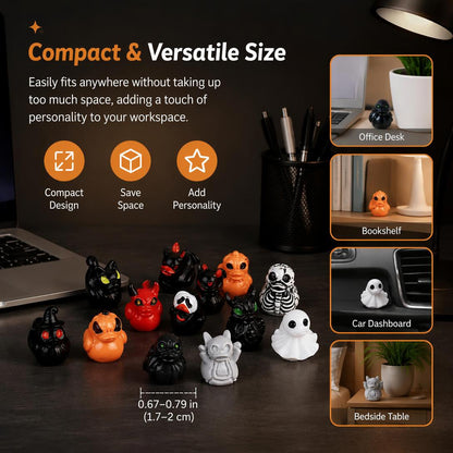 ✨ 50% Mini Demon Ghost Skull Resin Duck Desktop Decoration Item👻