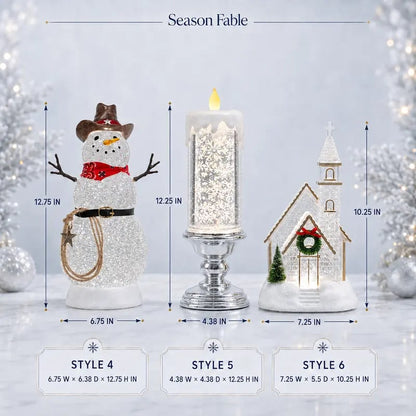 🎄 Enchanted Musical Snowfall Christmas Lantern with Glowing Lights