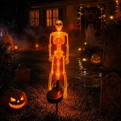 💀 Solar Skeleton Yard Stake – Halloween Outdoor Decor