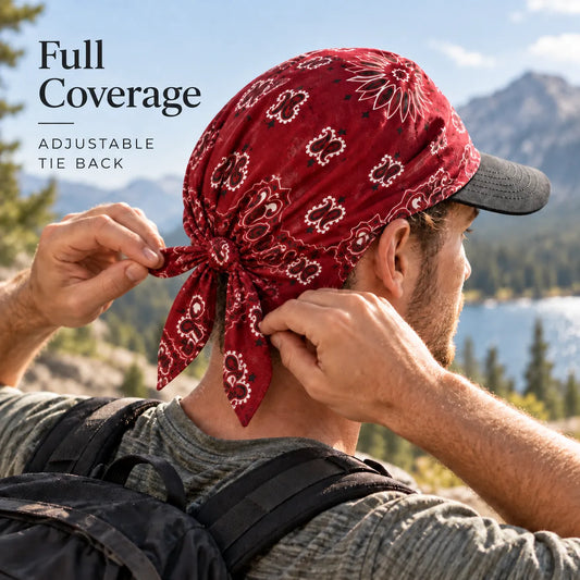 🔥Last Day 50% OFF - 🧢🤠2-in-1 Vintage Paisley Bandana Sun Visor Cap for Cycling, Hiking, Beach, Travel, Daily Casual & Summer Outdoor Activities
