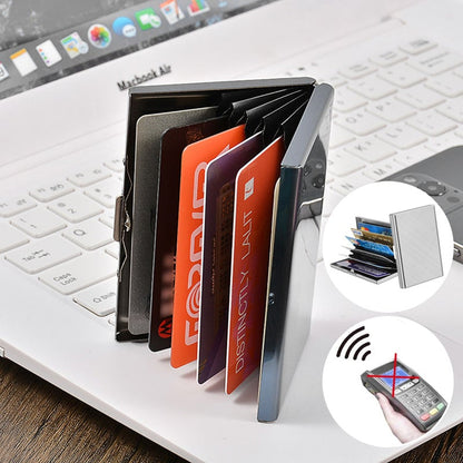 🔥 50% OFF – Slim RFID Blocking Stainless Steel Card Holder 💳