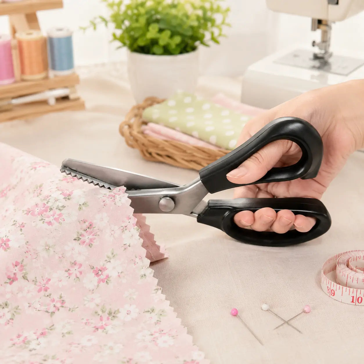 🔥 50% OFF Stainless Steel Pinking Shears – Sharp Zig Zag Fabric Scissors