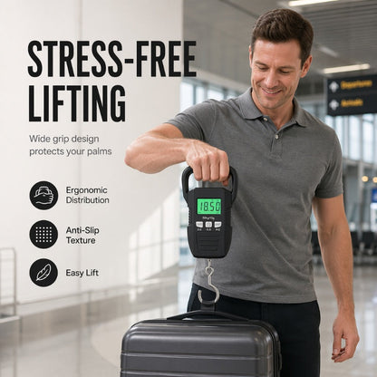 ⏰Portable Digital Hanging Scale – 50 kg Rechargeable Luggage Scale
