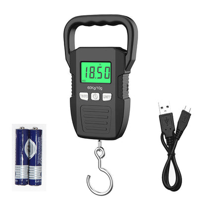 ⏰Portable Digital Hanging Scale – 50 kg Rechargeable Luggage Scale