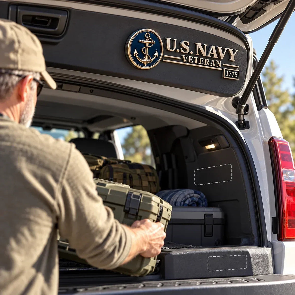 🎖️ Heavy-Duty 3D Embossed Veteran Relief Metal Car Emblem Badge 🚗