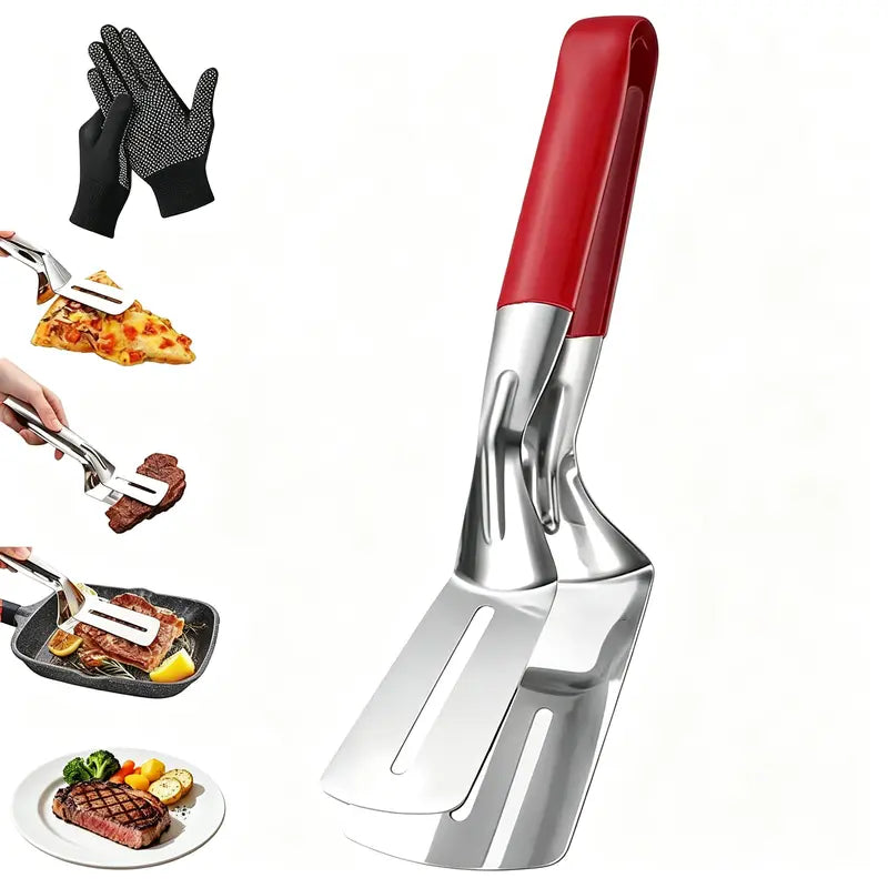 🔥 TODAY ONLY — 50% OFF 2-in-1 Spatula Tongs 🍔 Grip, Flip & Serve With Ease