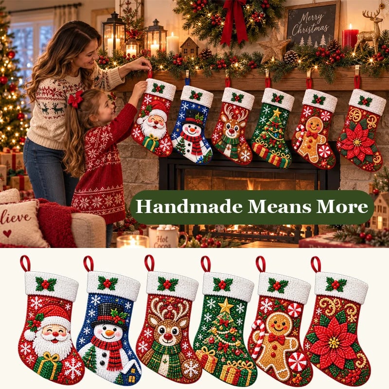 🎅 50% OFF ✨ DIY Diamond Painting Christmas Stocking Kit – 🎄 Make a Christmas Stocking They’ll Remember