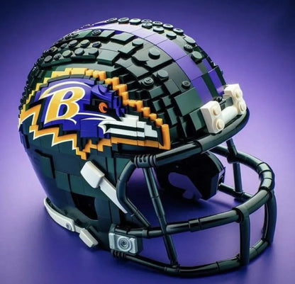 Building Block Football Helmet 🏈– 300+ Piece Collectible Construction Set