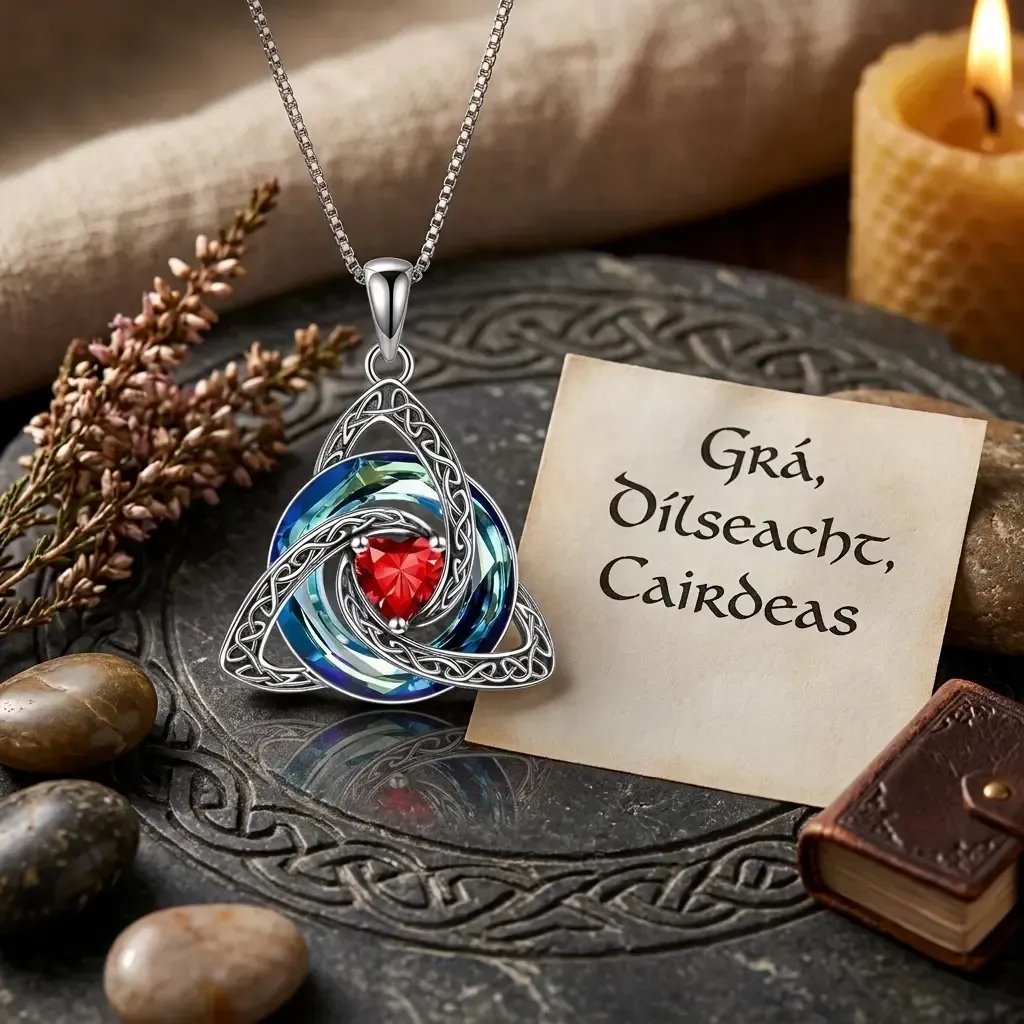 🍀 49% OFF Celtic Trinity Knot Birthstone Necklace 💎 Personalized Keepsake Gift