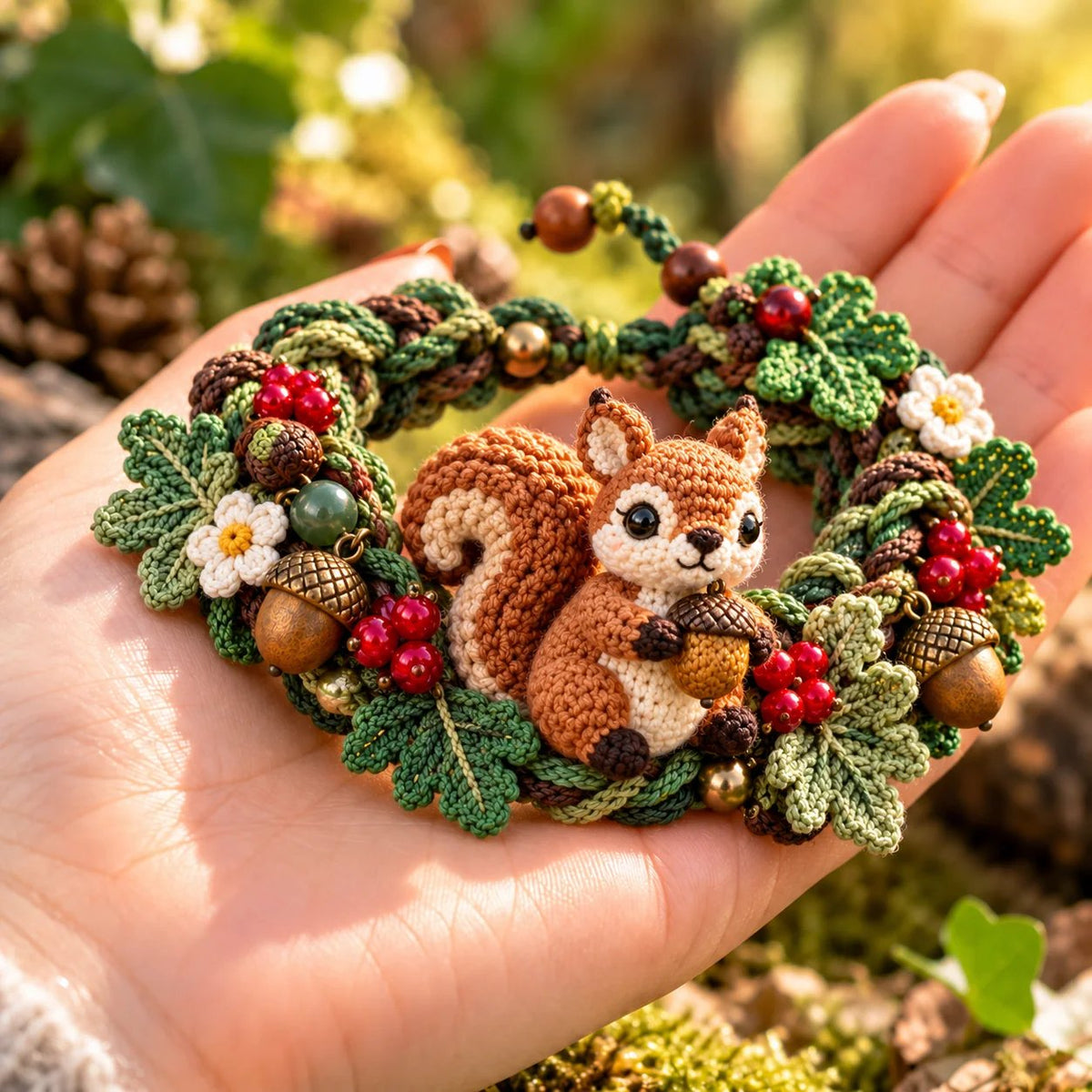 🔥Last Day 49% OFF - 🌿🧶 Woodland Wrist Friends™ – Handmade Crochet Animal Bracelet Collection