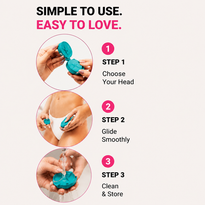 3-in-1 Women’s Hair Remover | Gentle Full Body Razor for Underarms, Bikini Area & Sensitive Skin