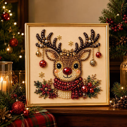 ✨ 3D Christmas Shimmering Pearl Art Diamond Painting DIY Craft Kit 🎄