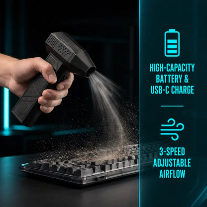 🔥 49% OFF 💨 Rechargeable Electric Air Duster – Blow Away Dust Without Canned Air