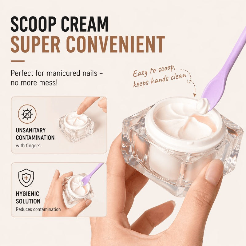 🔥 50% OFF 3-Piece Silicone Beauty Spatula Set 💜 No More Wasted Product