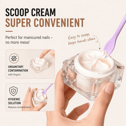 🔥 50% OFF 3-Piece Silicone Beauty Spatula Set 💜 No More Wasted Product
