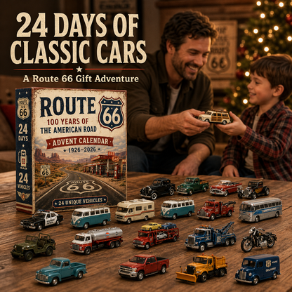 🎄 50% OFF 24-Day Classic Car Advent Calendar 🚗 24 Mini Vehicles to Collect