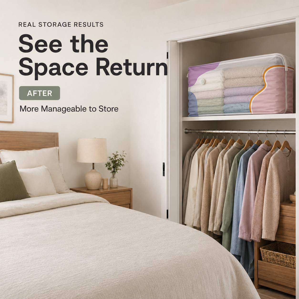 🧺 No-Pump 3D Compression Storage Bags – Make More Closet Space