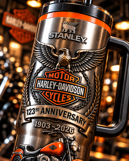 🦅 123rd Anniversary Tumbler (1903–2026) – Celebrate the Spirit of the Open Road 🏍️
