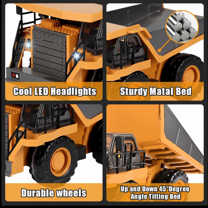 4-Vehicle RC Construction Set🚜 Built For Little Builders
