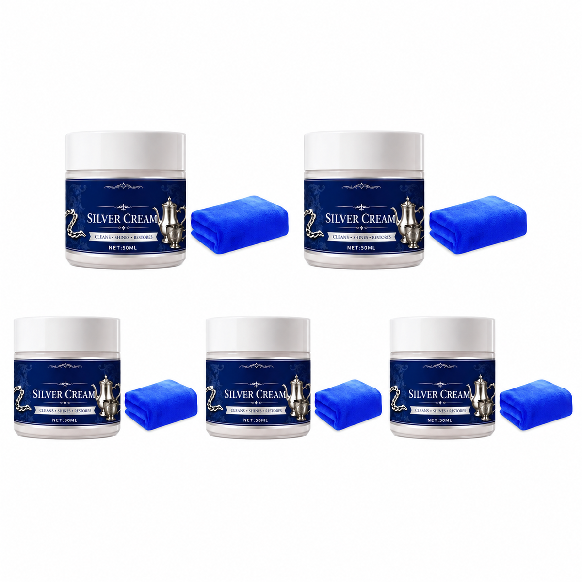 ✨ Professional Silver Polish & Tarnish Restoring Cream with Protective Anti-Tarnish Barrier 🥄