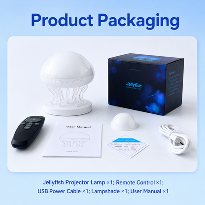 Jellyfish Ocean Wave Projector Lamp – Water Ripple Night Light for Bedroom & Kids