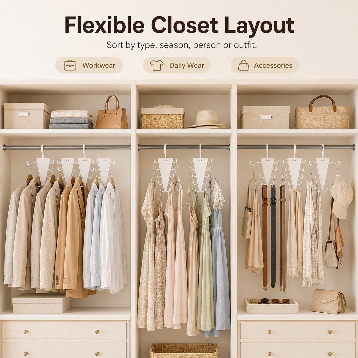 🔥LAST DAY 50%OFF Multi-Layer Closet Hanger Organizer
