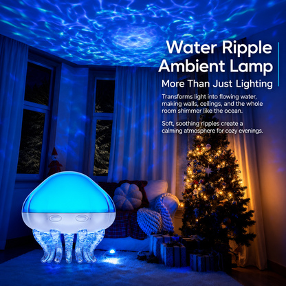 Jellyfish Ocean Wave Projector Lamp – Water Ripple Night Light for Bedroom & Kids