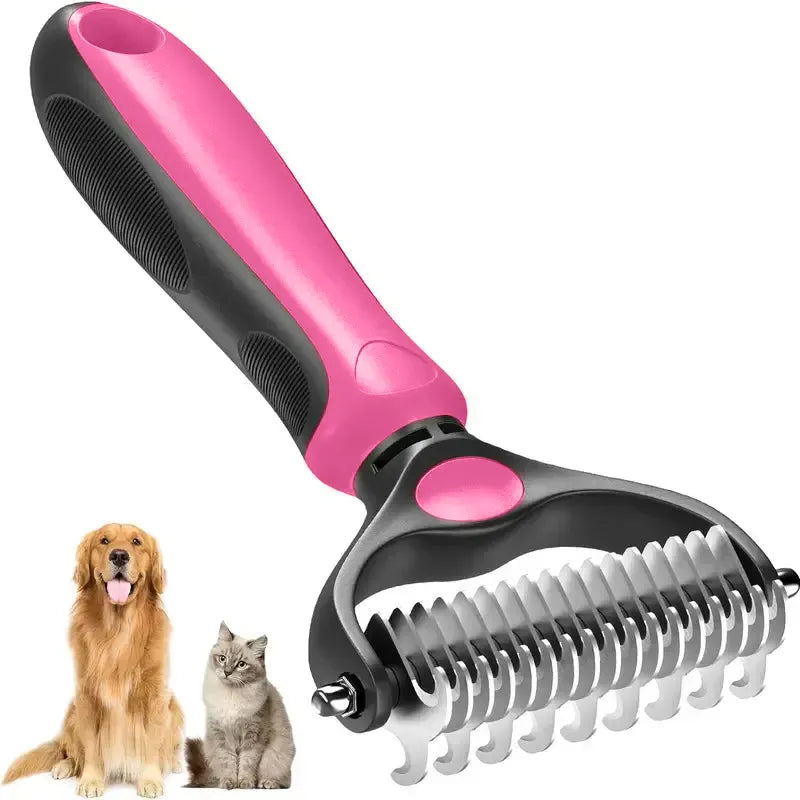 🐾 50% OFF Pet Grooming & Deshedding Brush – Gentle Loose Hair Removal for Easy Everyday Grooming