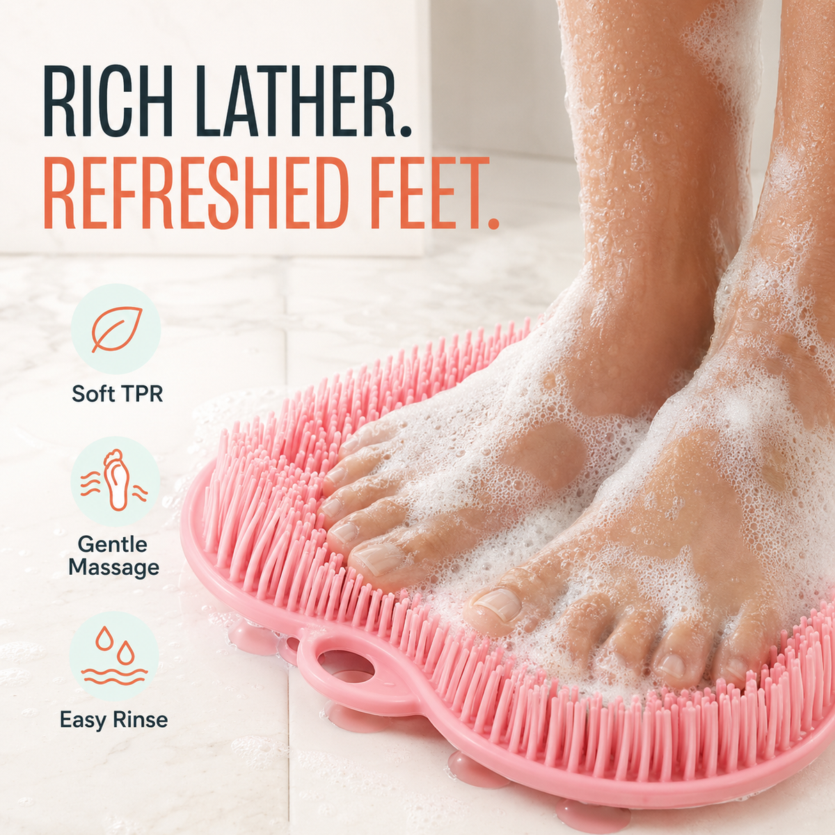 🔥 50% OFF 🦶 Hands-Free Foot Scrubber Mat – Clean, Exfoliate & Massage