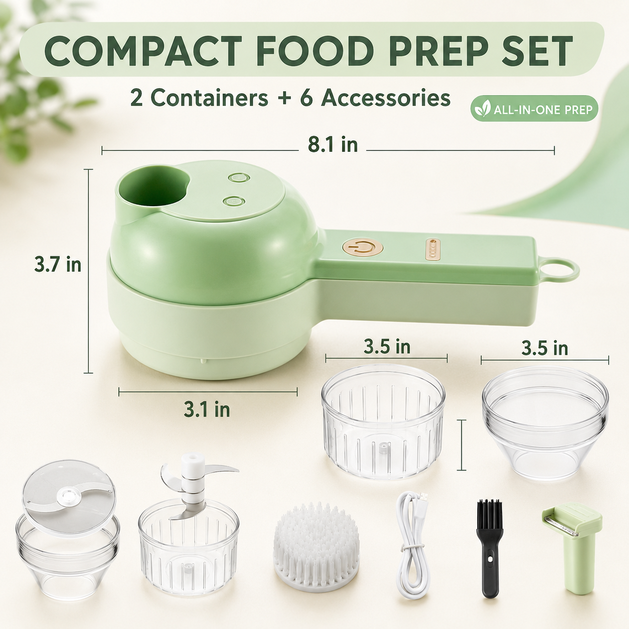 🔥 50% OFF 4-in-1 Electric Vegetable Cutter ⚡ Slice, Mince, Peel & Clean in Seconds