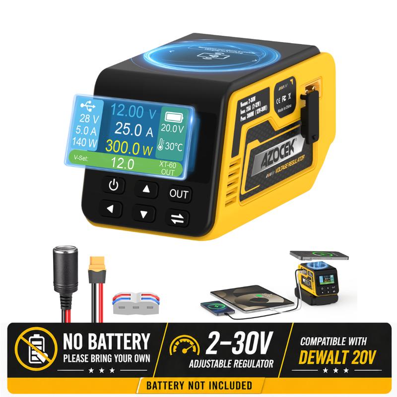 ⚒️Adjustable DC Power Hub for Milwaukee M18 Batteries | XT60, USB-C & Wireless Charging⚒️