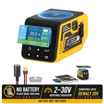 ⚒️Adjustable DC Power Hub for Milwaukee M18 Batteries | XT60, USB-C & Wireless Charging⚒️